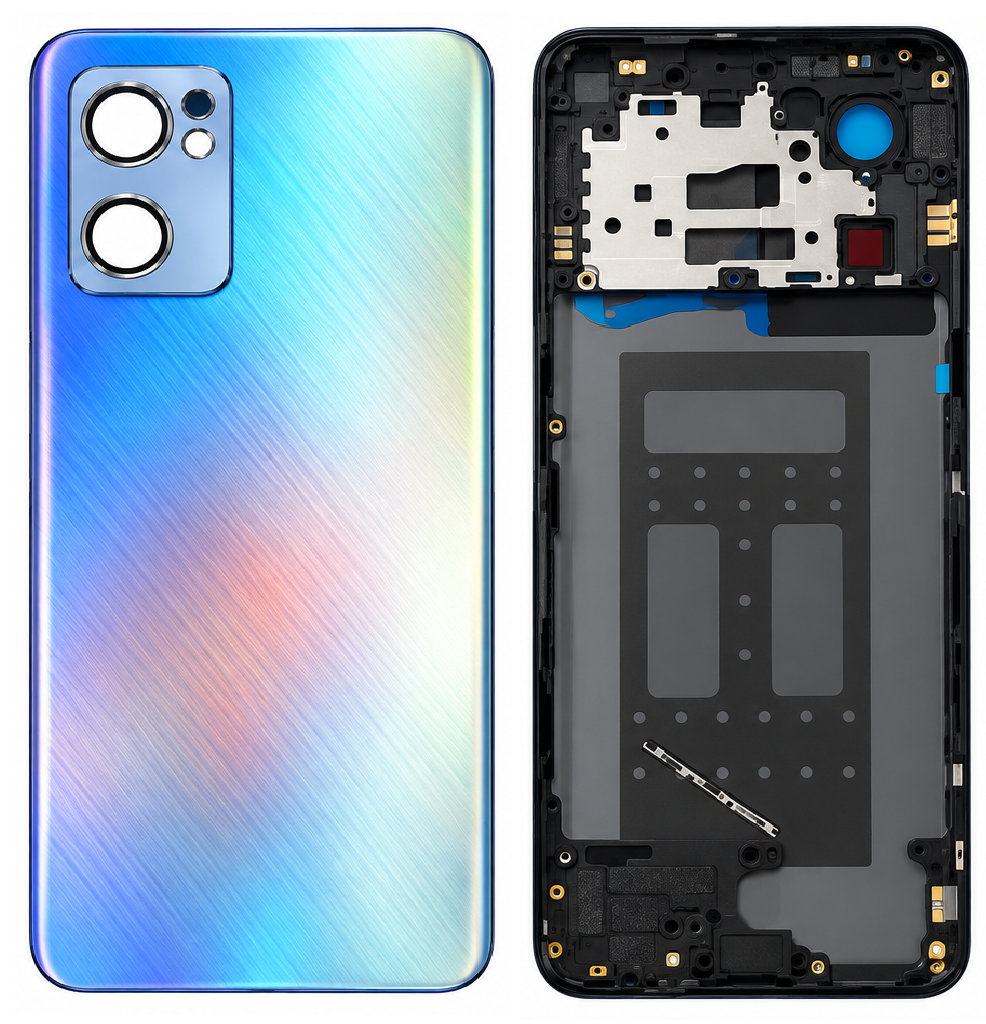 Compatible Replacement for OPPO Reno 7 Full Housing Body – Sky Blue & Navy Blue