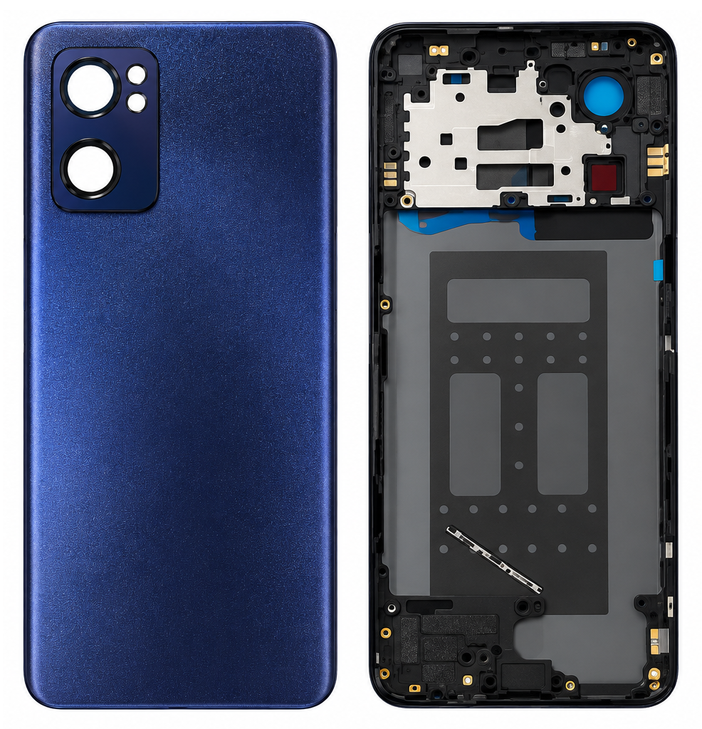 Compatible Replacement for OPPO Reno 7 Full Housing Body – Sky Blue & Navy Blue