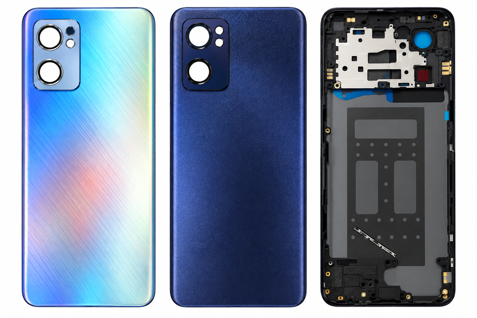 Compatible Replacement for OPPO Reno 7 Full Housing Body – Sky Blue & Navy Blue