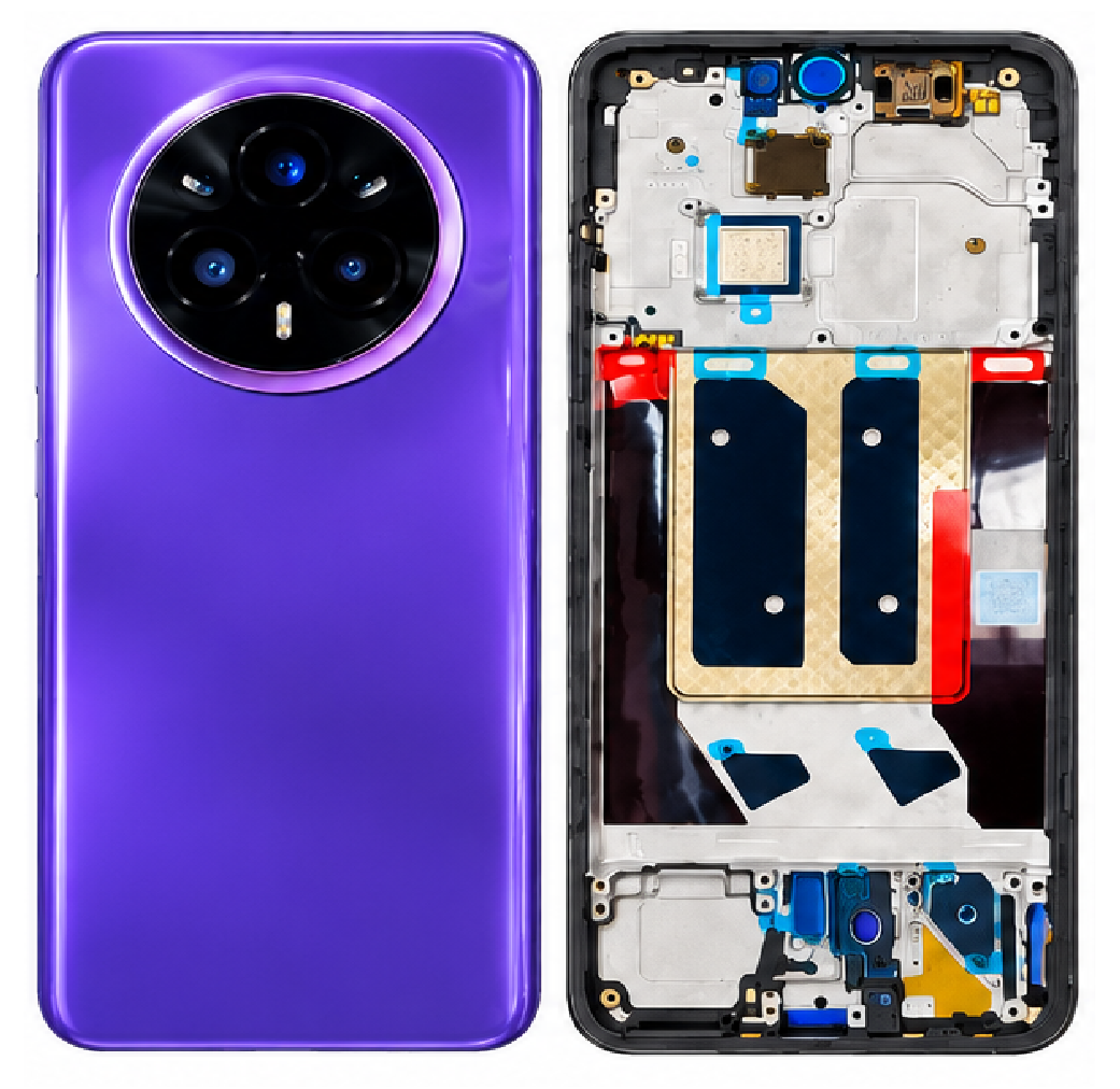 Compatible Replacement for Realme 14 Pro Plus Full Housing Body – Black, Blue, Purple & Gold
