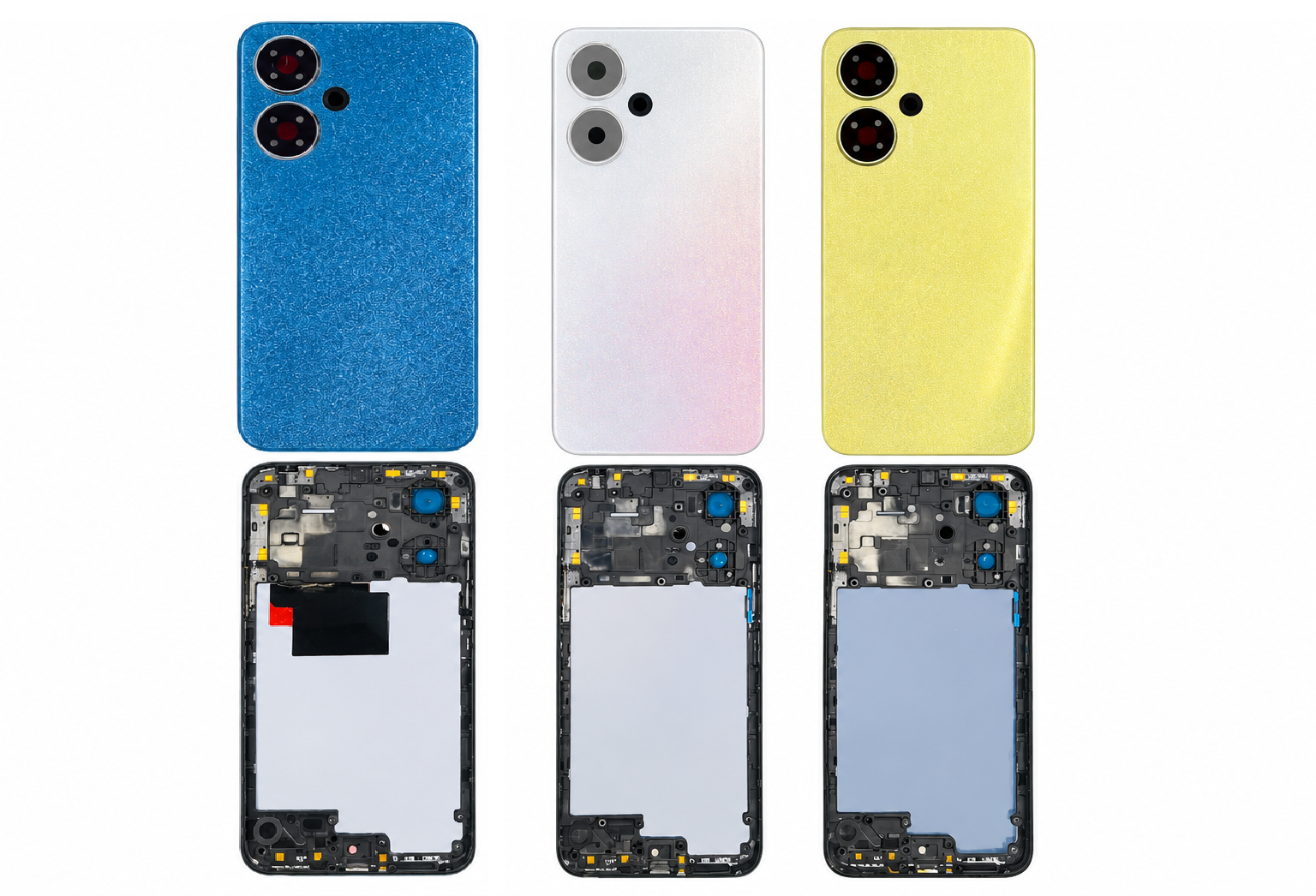 Compatible Replacement for Redmi 13C 5G Full Housing Body – White, Blue & Gold