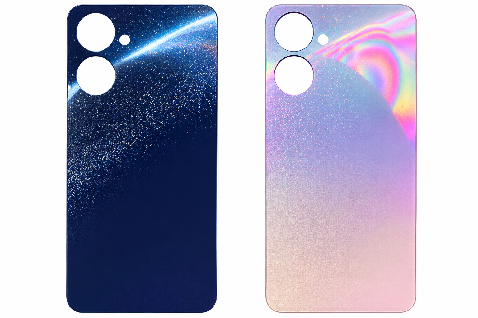 Compatible Replacement for Realme 10 Back Panel – Black & Purple