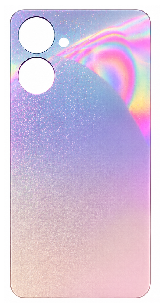Compatible Replacement for Realme 10 Back Panel – Black & Purple