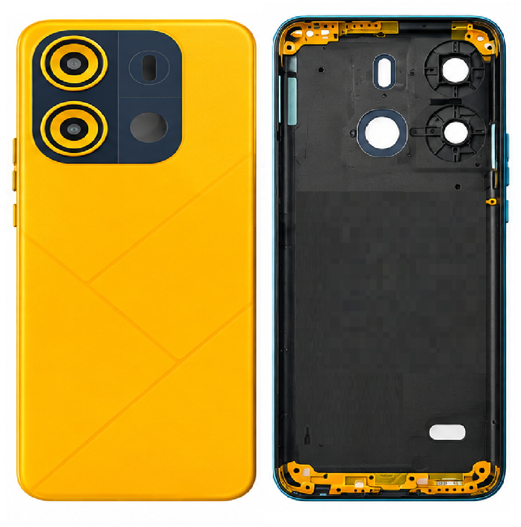 Compatible Replacement for Tecno BF7 Pop 7 Pro / Spark Go 2020 Back Panel – Blue, Orange, Black & Purple