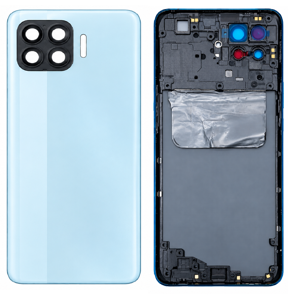 Compatible Replacement for OPPO F17 Pro Full Housing Body – Black, Sky Blue & Violet