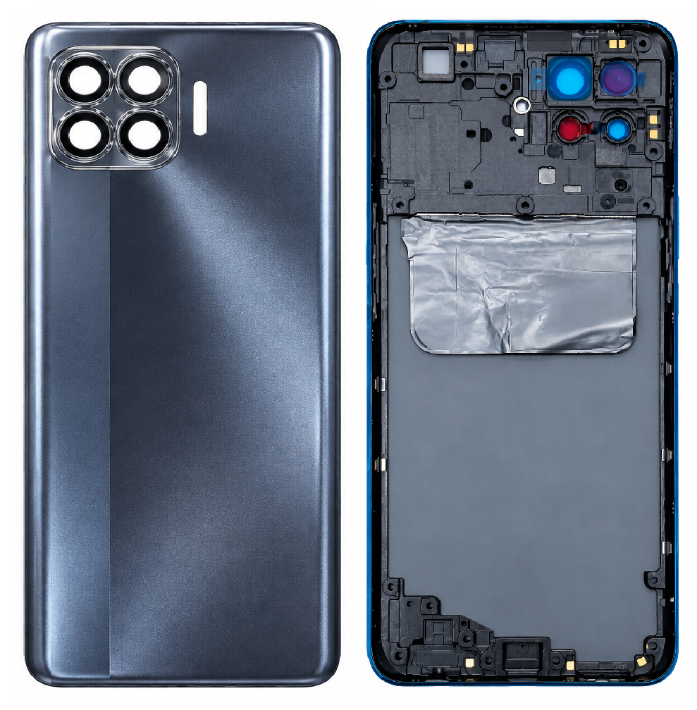Compatible Replacement for OPPO F17 Pro Full Housing Body – Black, Sky Blue & Violet