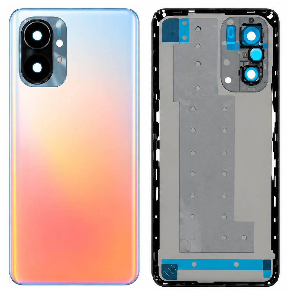 Compatible Replacement for Redmi 11X Back Panel – Sky Blue & Black