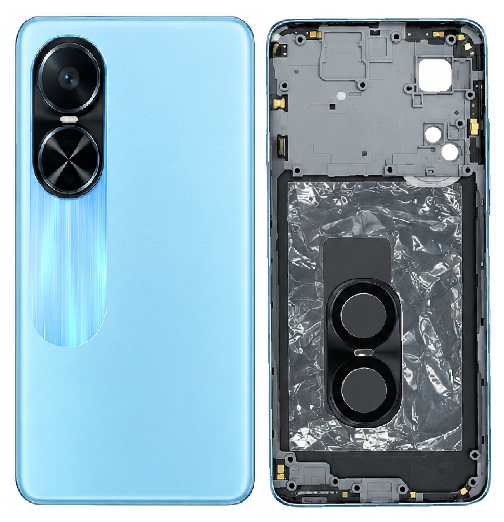 Compatible Replacement for OPPO F23 Full Housing Body – Sky Blue & Gold