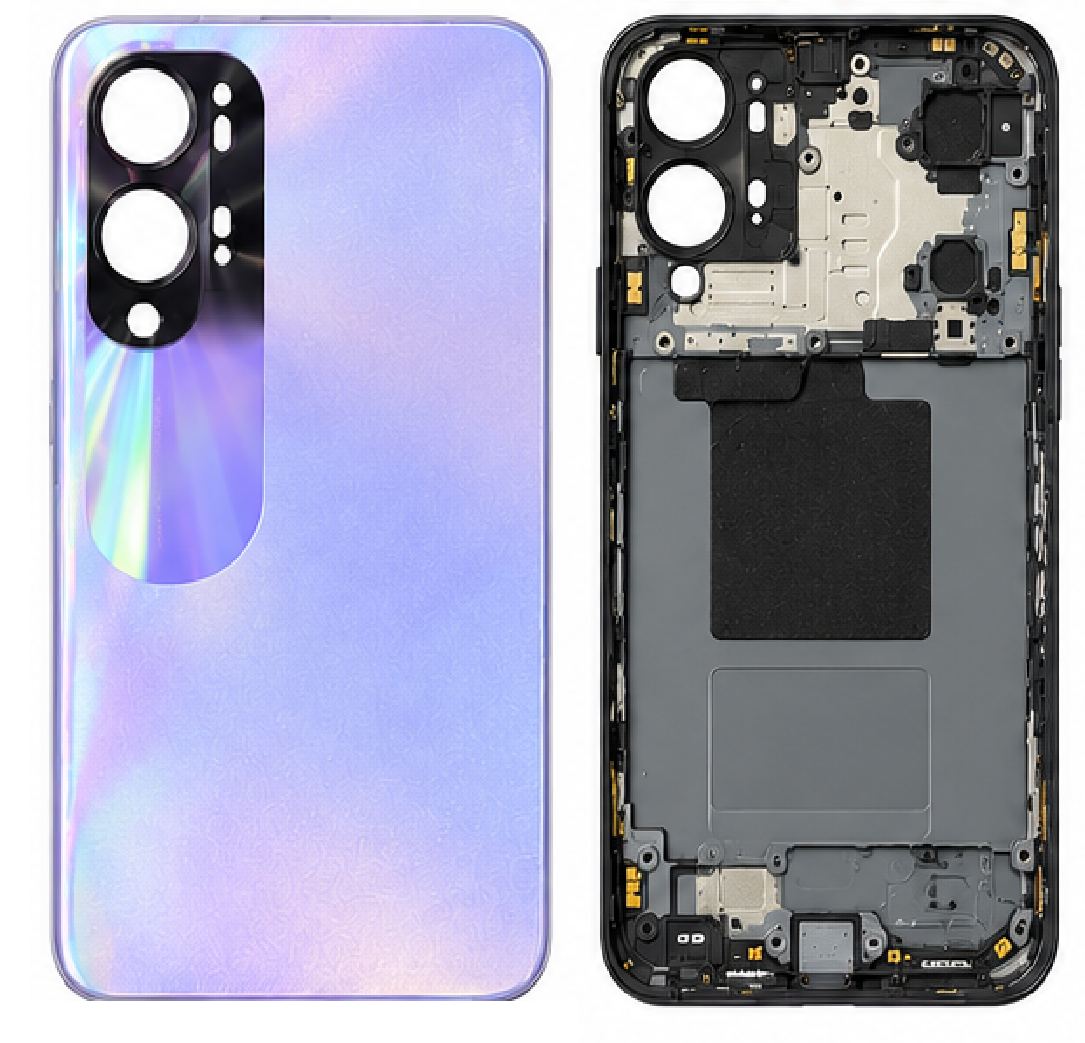 Compatible Replacement for OPPO A78 5G Full Housing Body – Black, Purple & Blue