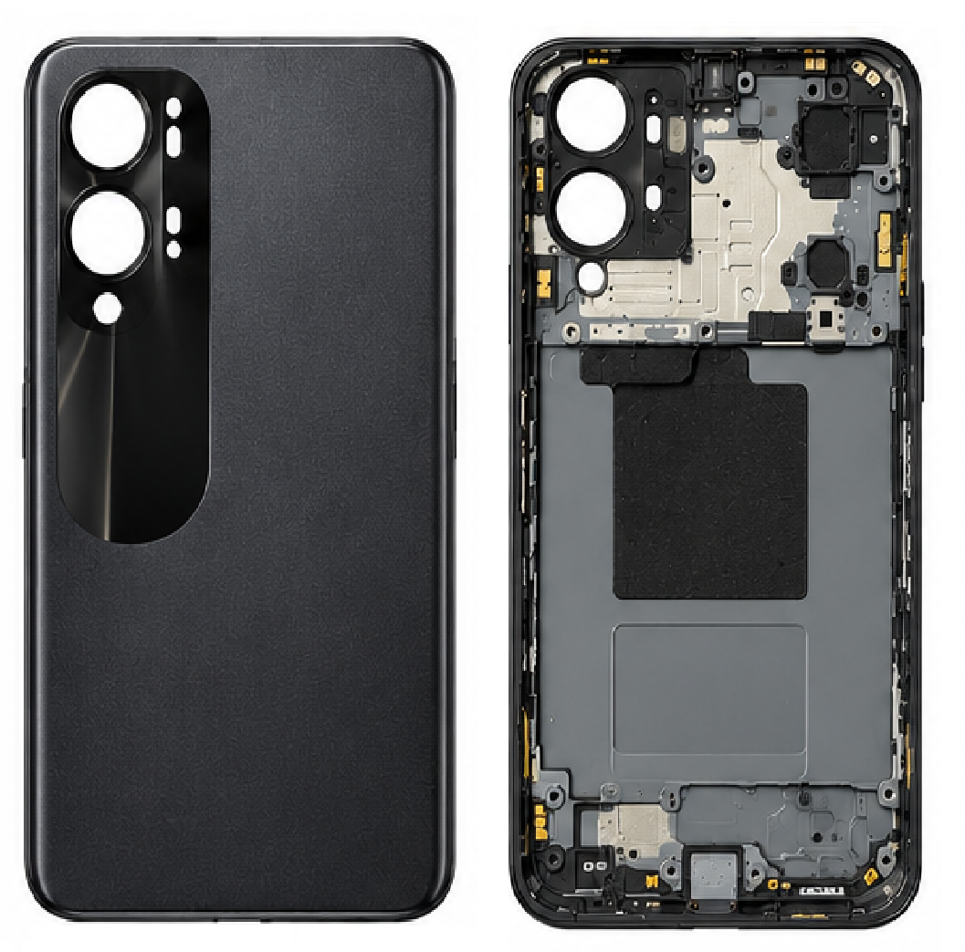 Compatible Replacement for OPPO A78 5G Full Housing Body – Black, Purple & Blue