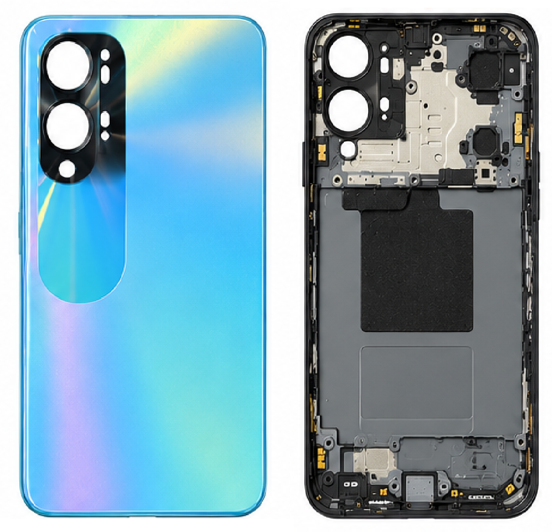 Compatible Replacement for OPPO A78 5G Full Housing Body – Black, Purple & Blue