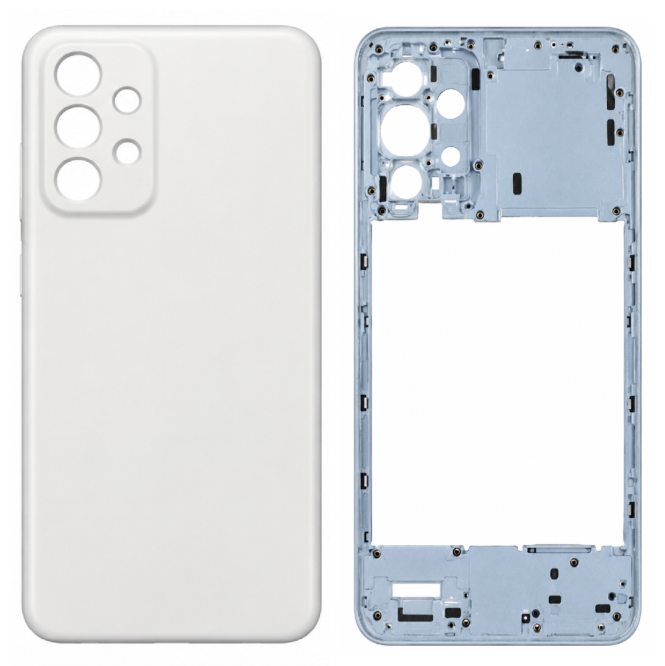 Compatible Replacement for Samsung Galaxy A23 5G Full Housing Body – Black, White, Orange & Blue