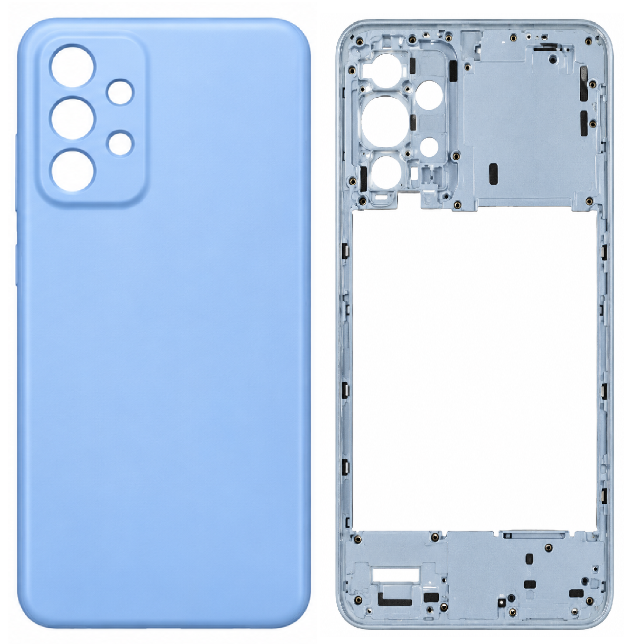 Compatible Replacement for Samsung Galaxy A23 5G Full Housing Body – Black, White, Orange & Blue