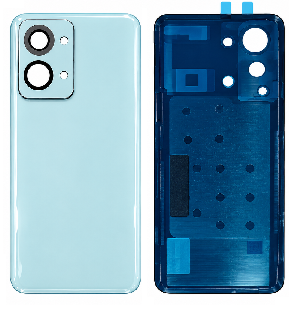 Compatible Replacement for OnePlus Nord 2T Back Panel – Black & Sky Blue