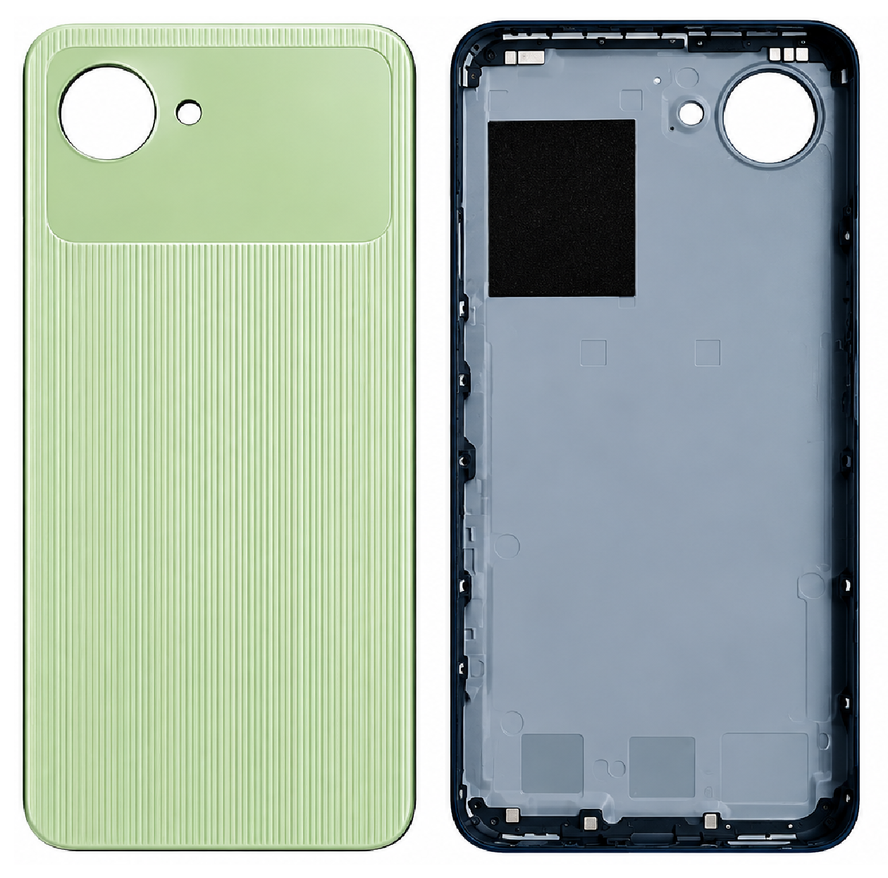 Compatible Replacement for Realme Narzo 50i Prime Back Panel – Black & Green