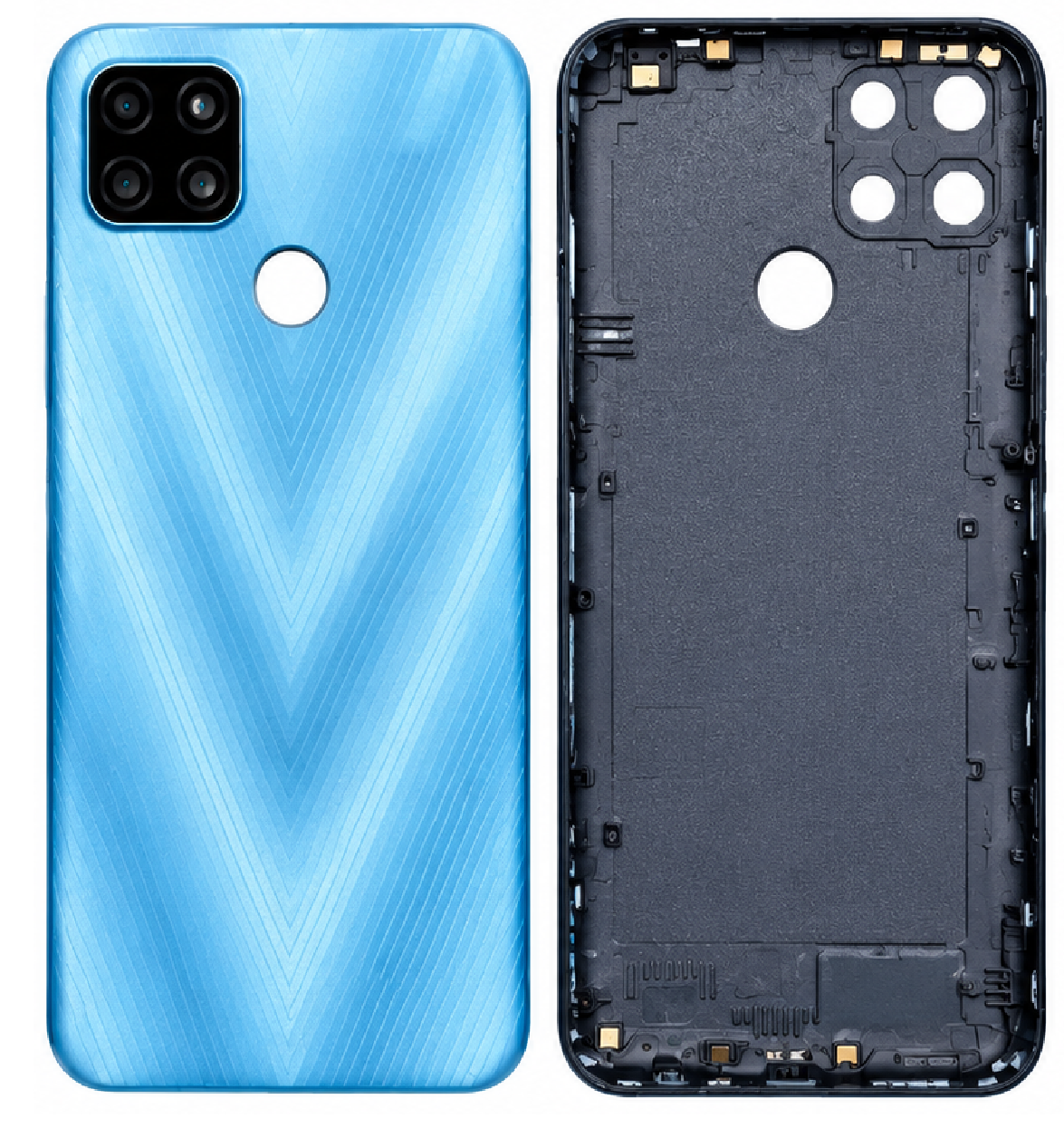 Compatible Replacement for Realme Narzo 20 Back Panel – Grey, Black & Blue