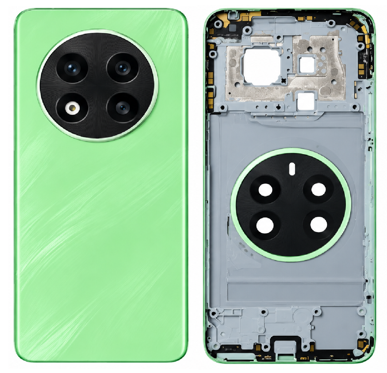 Compatible Replacement for Realme P1 5G Full Housing Body – Green & Sky Blue