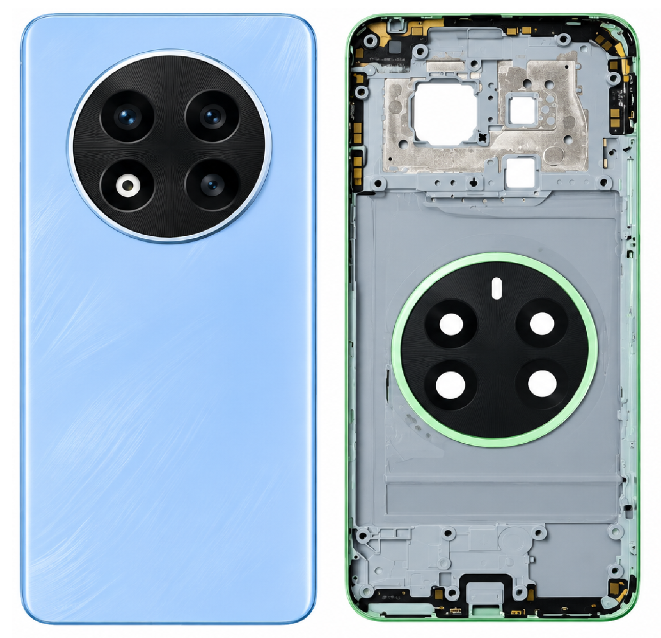 Compatible Replacement for Realme P1 5G Full Housing Body – Green & Sky Blue
