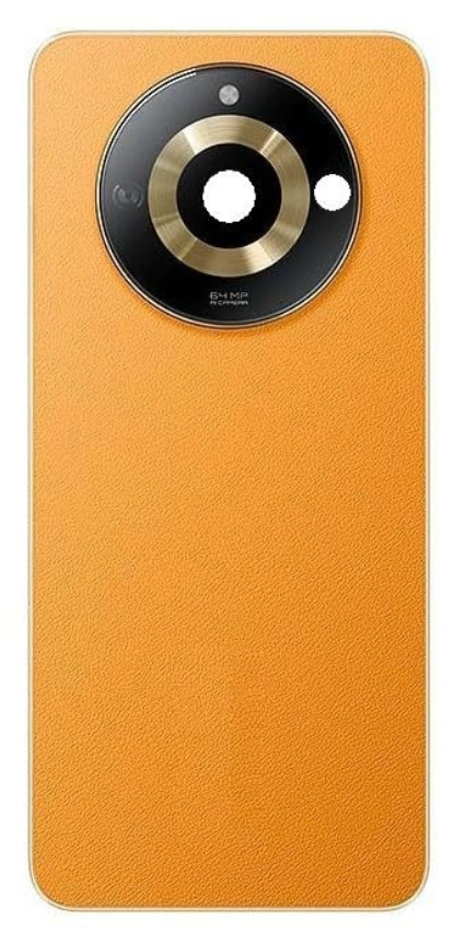 Compatible Replacement for Realme Narzo 60 5G Back Panel – Yellow & Black