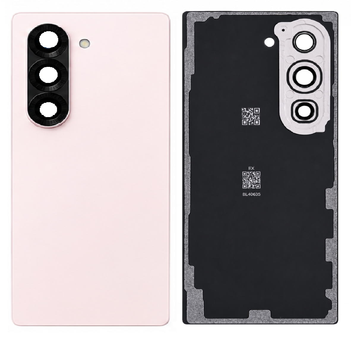 Compatible Replacement for Samsung Galaxy Z Fold 6 Back Panel – Green, Yellow, Pink, Navy Blue, Sky Blue, Gray, Black & White