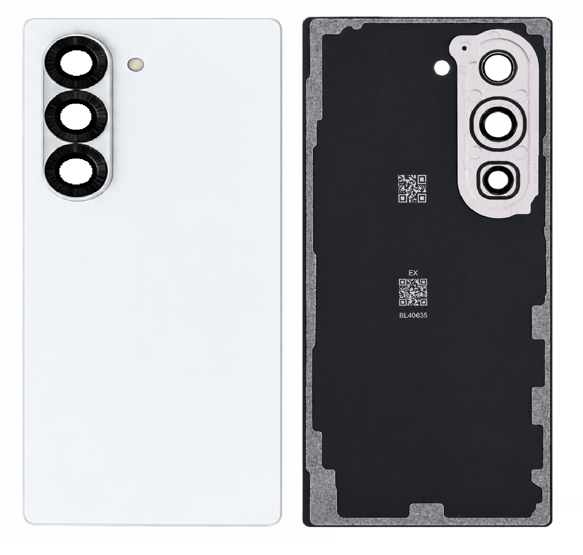 Compatible Replacement for Samsung Galaxy Z Fold 6 Back Panel – Green, Yellow, Pink, Navy Blue, Sky Blue, Gray, Black & White