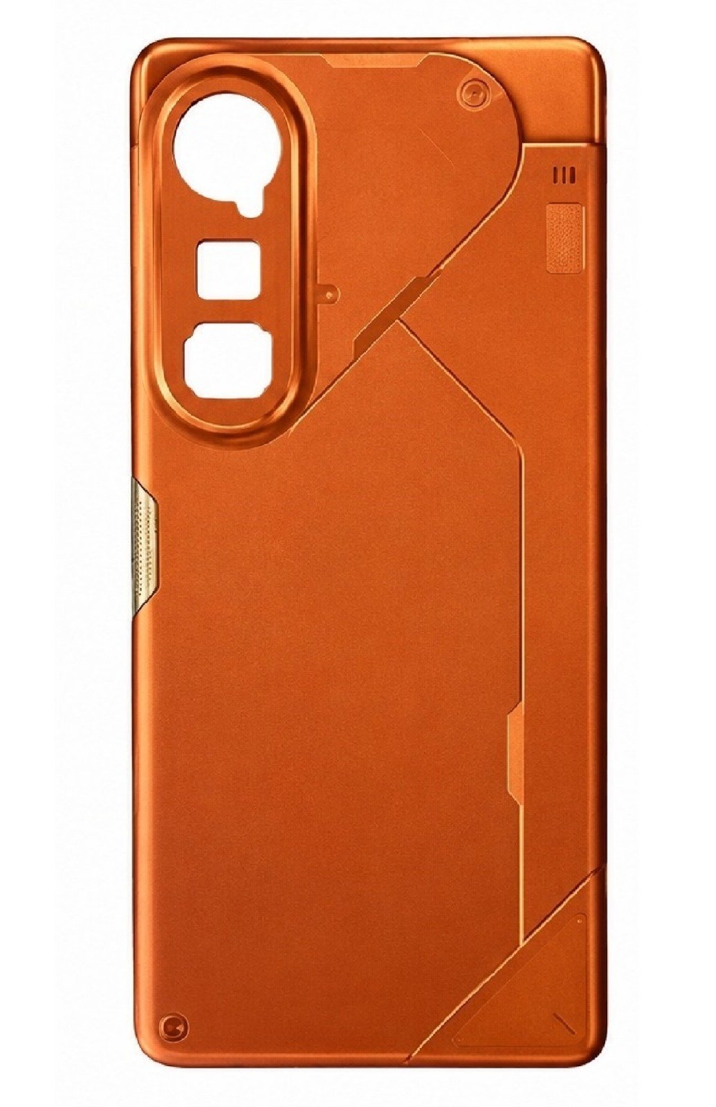 Compatible Replacement for Tecno Pova Curve 5G Back Panel – Orange, Green & Silver