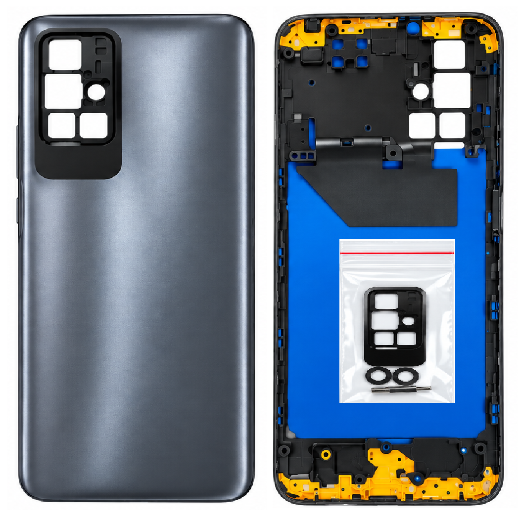 Compatible Replacement for Redmi 10 Prime 4G Full Housing Body – Black & White