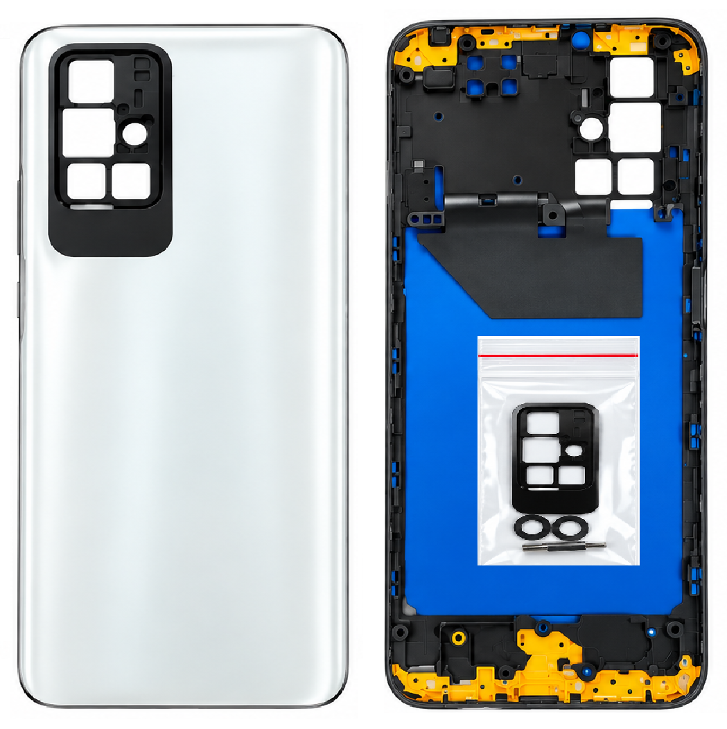Compatible Replacement for Redmi 10 Prime 4G Full Housing Body – Black & White