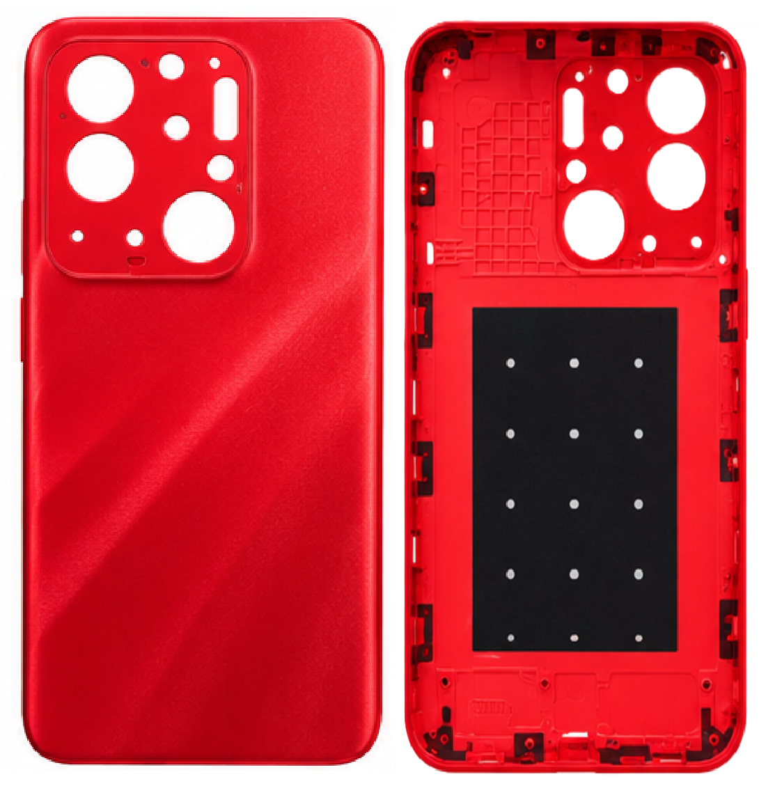 Compatible Replacement for Realme Narzo 50A Back Panel – Black, Red, Blue & Green