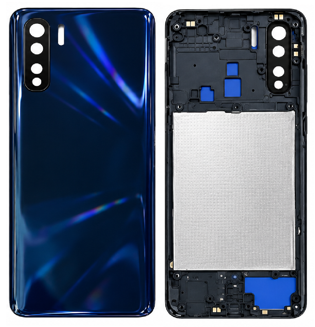 Compatible Replacement for OPPO F15 4G Full Housing Body – Deep Blue, Sky Blue & Black