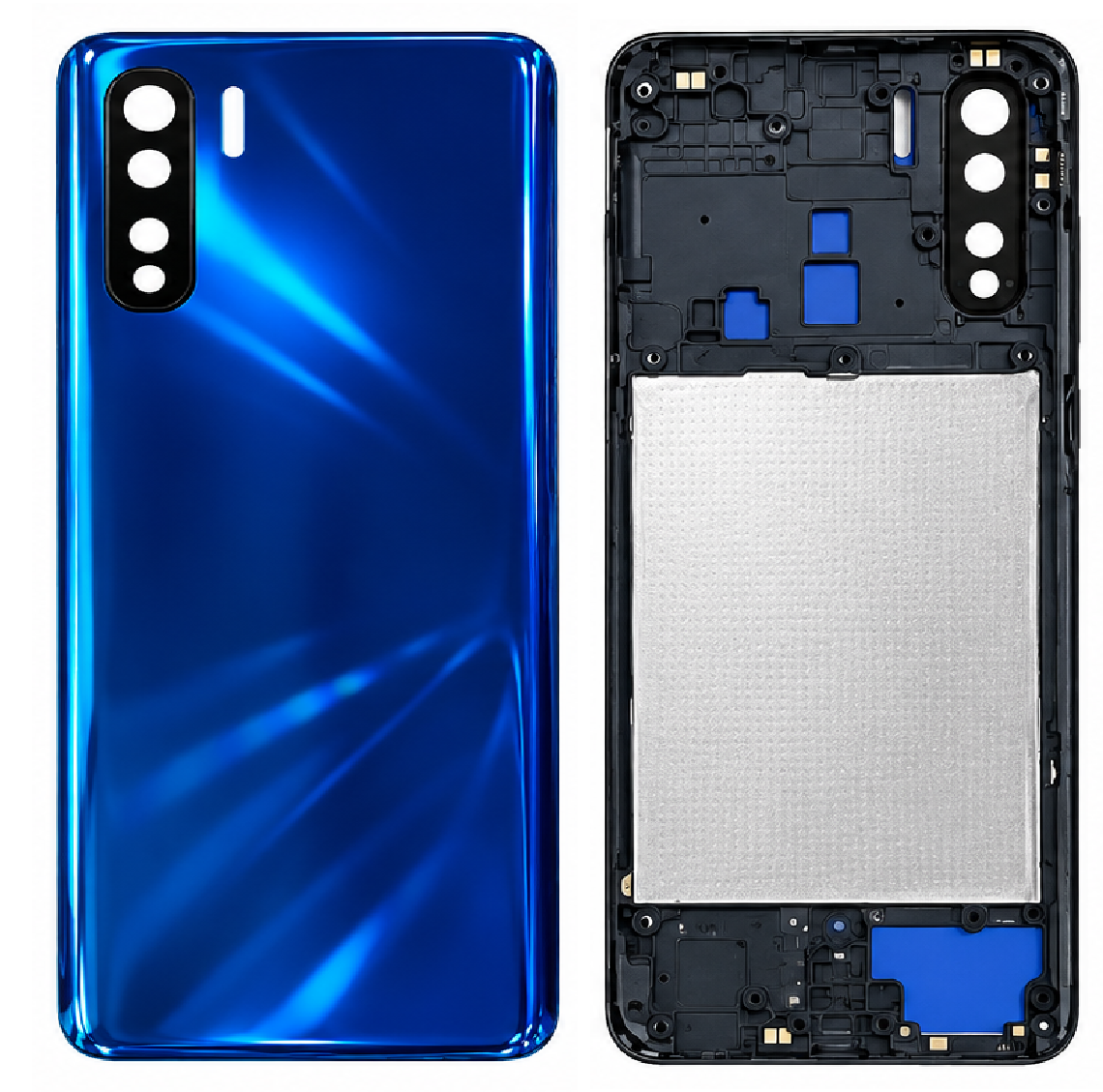 Compatible Replacement for OPPO F15 4G Full Housing Body – Deep Blue, Sky Blue & Black