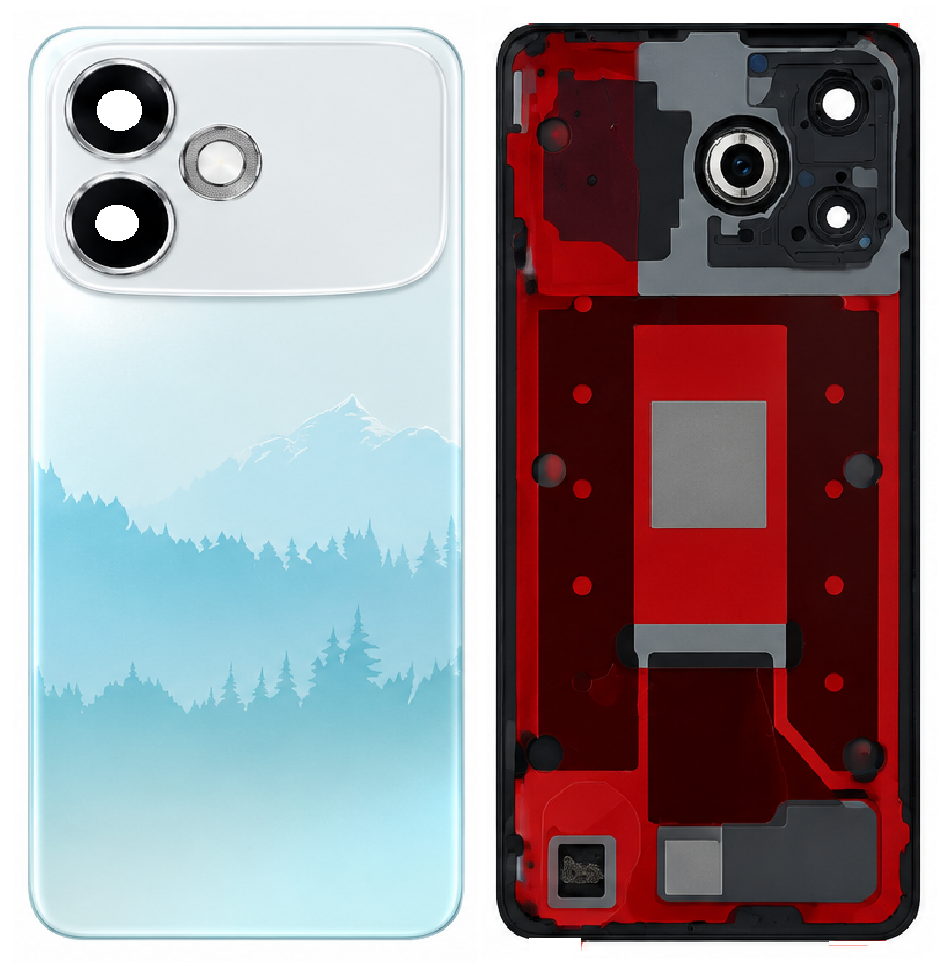 Compatible Replacement for OPPO F33 Pro Back Panel – Sky Blue, White & Navy Blue