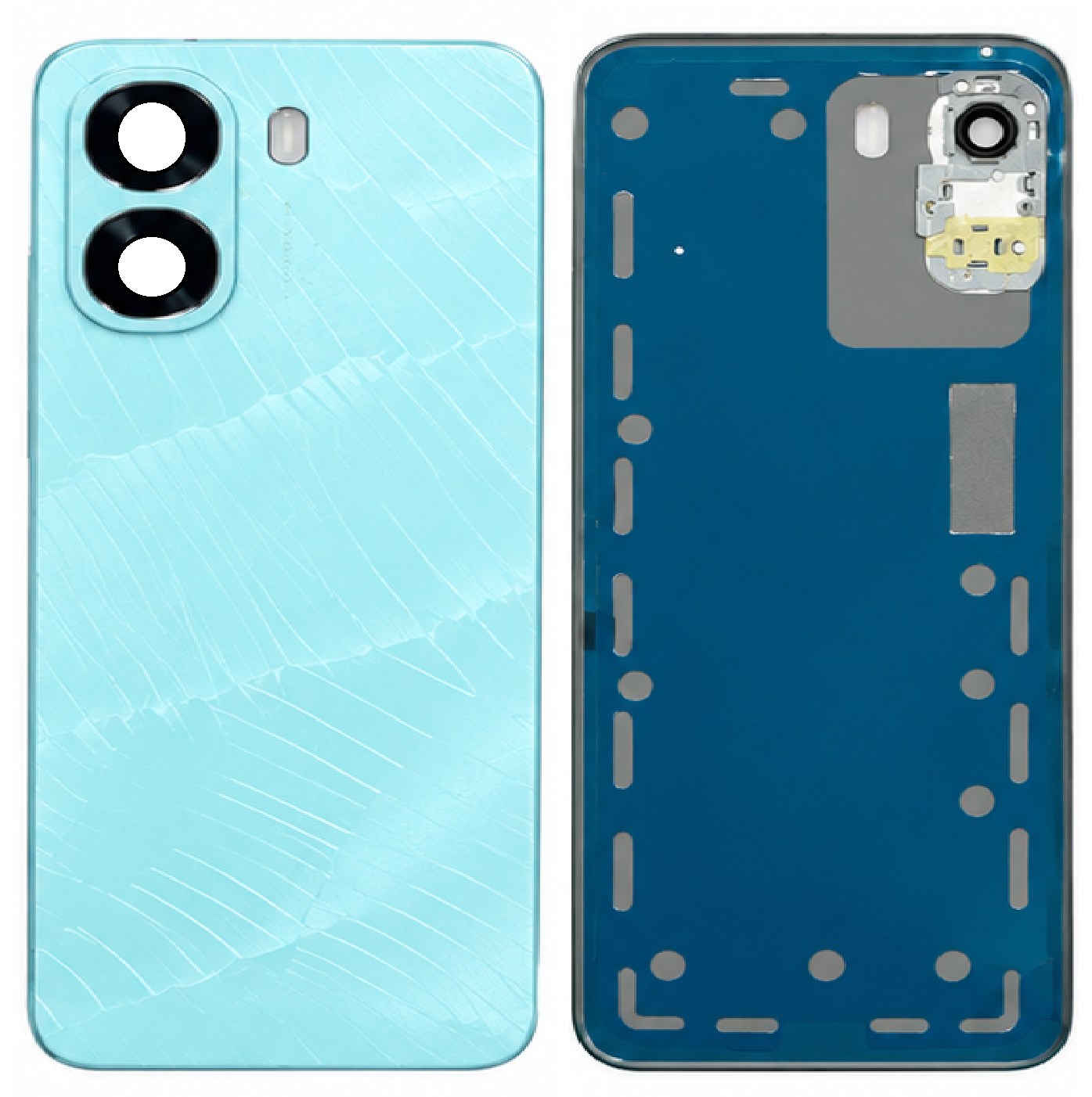 Compatible Replacement for OPPO A6x Back Panel – Black & Sky Blue