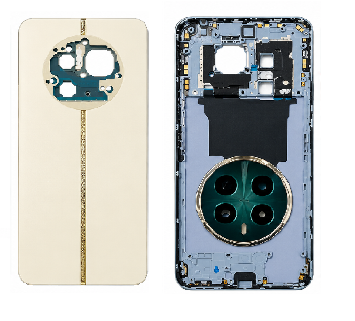 Compatible Replacement for Realme 12 Plus Housing Body – White & Dark Green