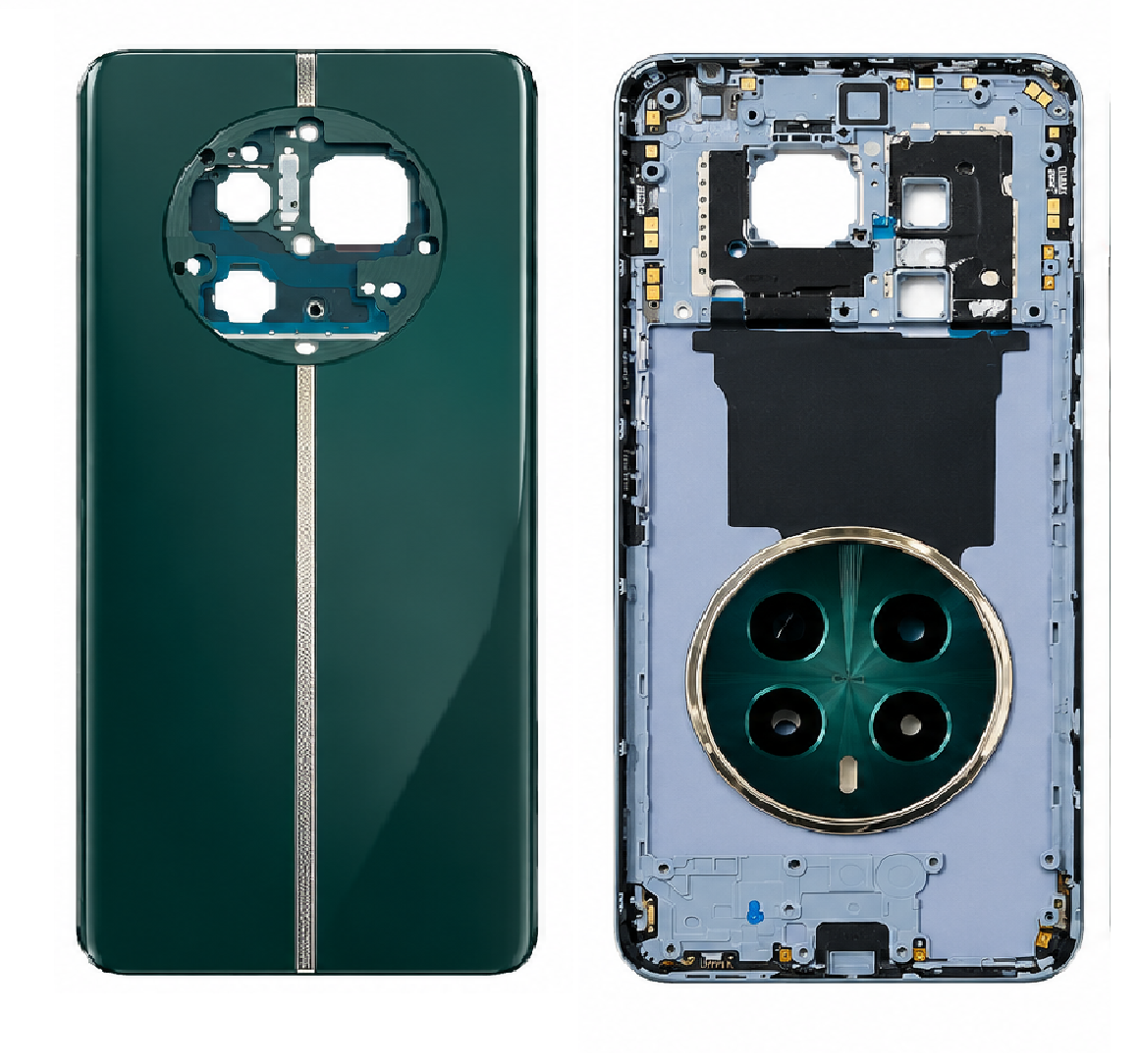 Compatible Replacement for Realme 12 Plus Housing Body – White & Dark Green