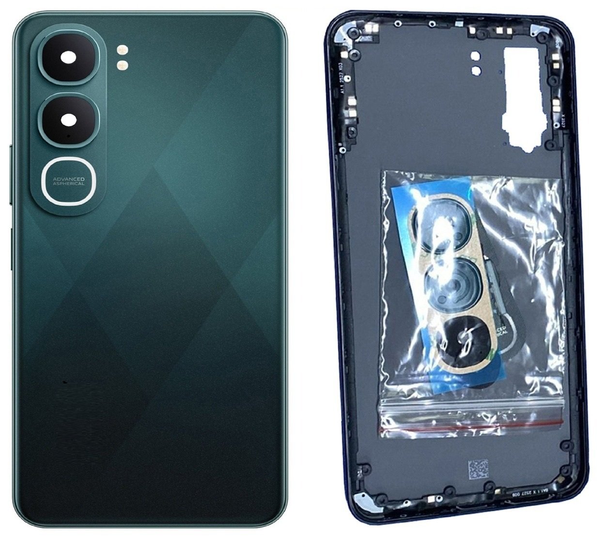Vivo Y31 5G Full Body Housing Replacement Back Frame Middle Chassis with Side Keys – Purple, Green & Red