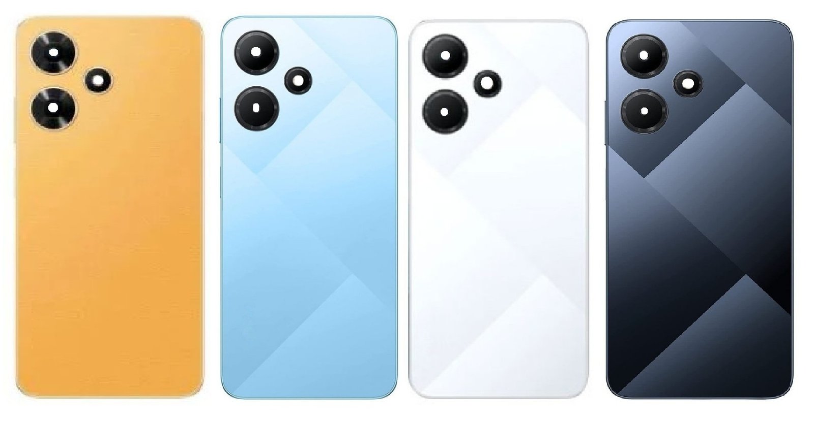 for Infinix Hot 30i 4G Full Body Housing Replacement Back Frame Middle Chassis with Side Keys – Orange, Blue, Black & White