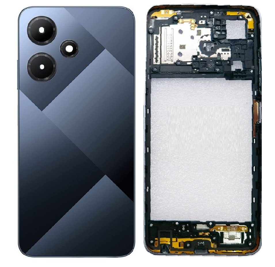 for Infinix Hot 30i 4G Full Body Housing Replacement Back Frame Middle Chassis with Side Keys – Orange, Blue, Black & White