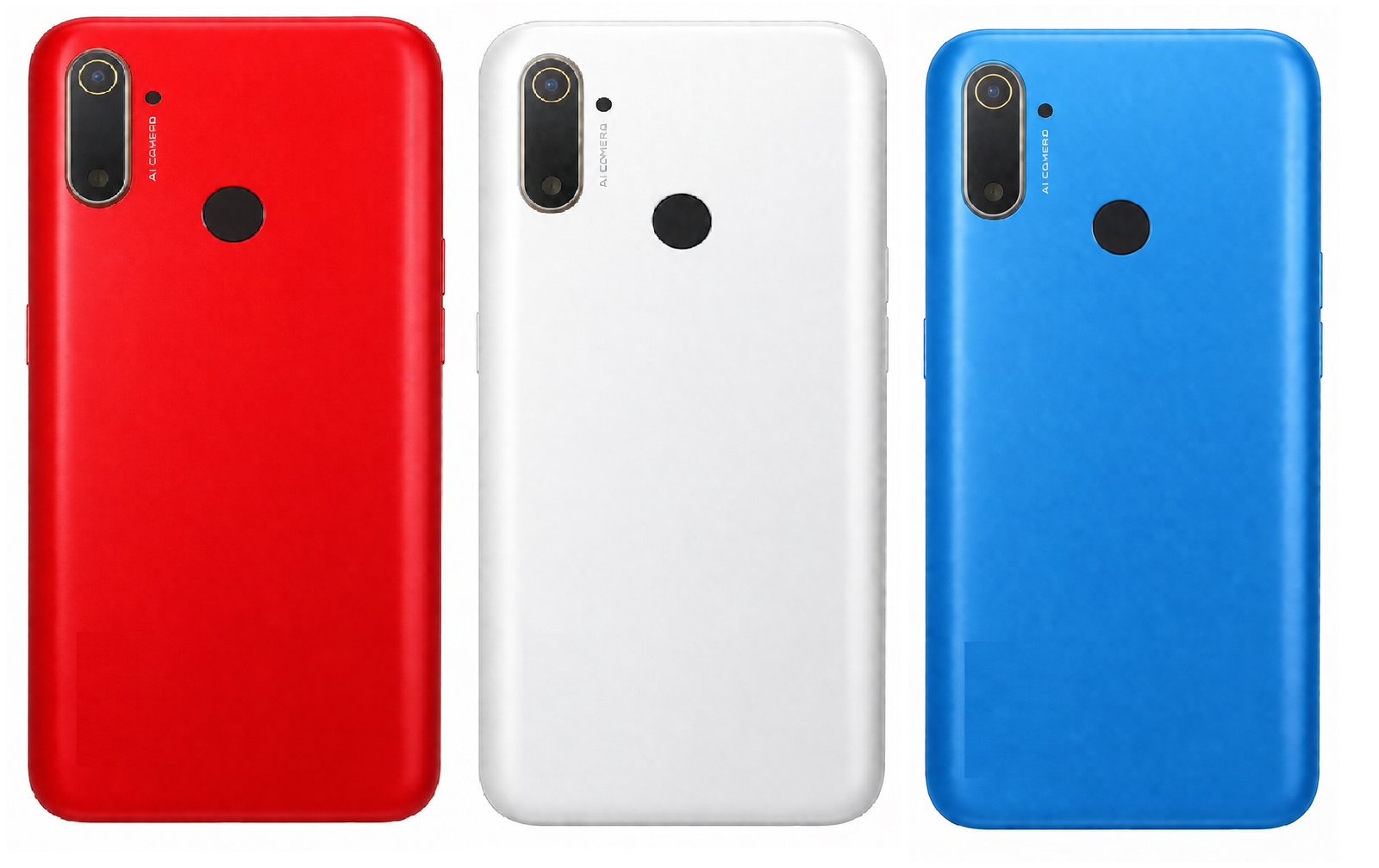 For Realme 10A 4G Full Body Housing Replacement Back Frame Middle Chassis with Side Keys – Red, Blue & White