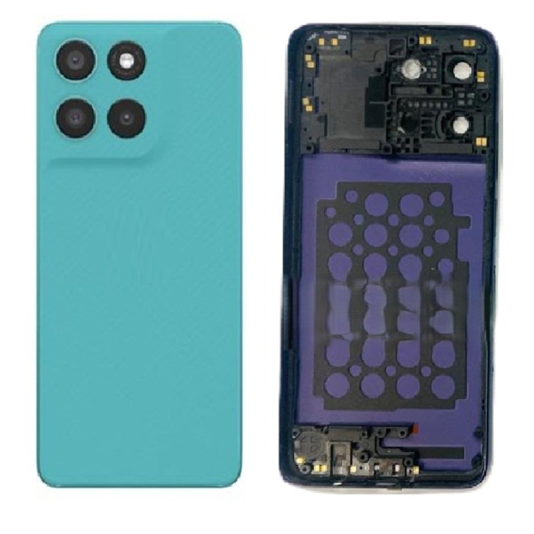 for Motorola G57 Power 5G Full Body Housing Replacement Back Frame Middle Chassis with Side Keys – Green, Pink, Black & Blue