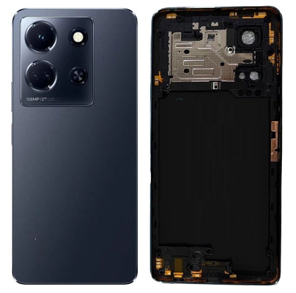 for Infinix Note 30 5G Full Body Housing Replacement Back Frame Middle Chassis with Side Keys – Orange, Blue & Black