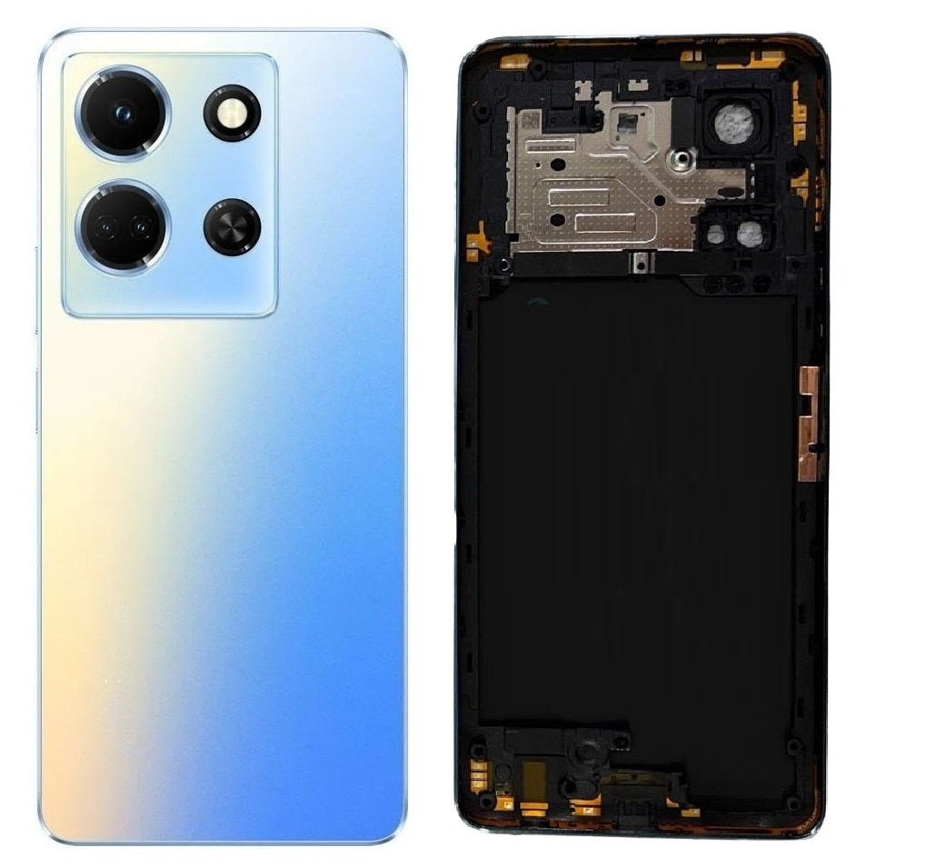 for Infinix Note 30 5G Full Body Housing Replacement Back Frame Middle Chassis with Side Keys – Orange, Blue & Black