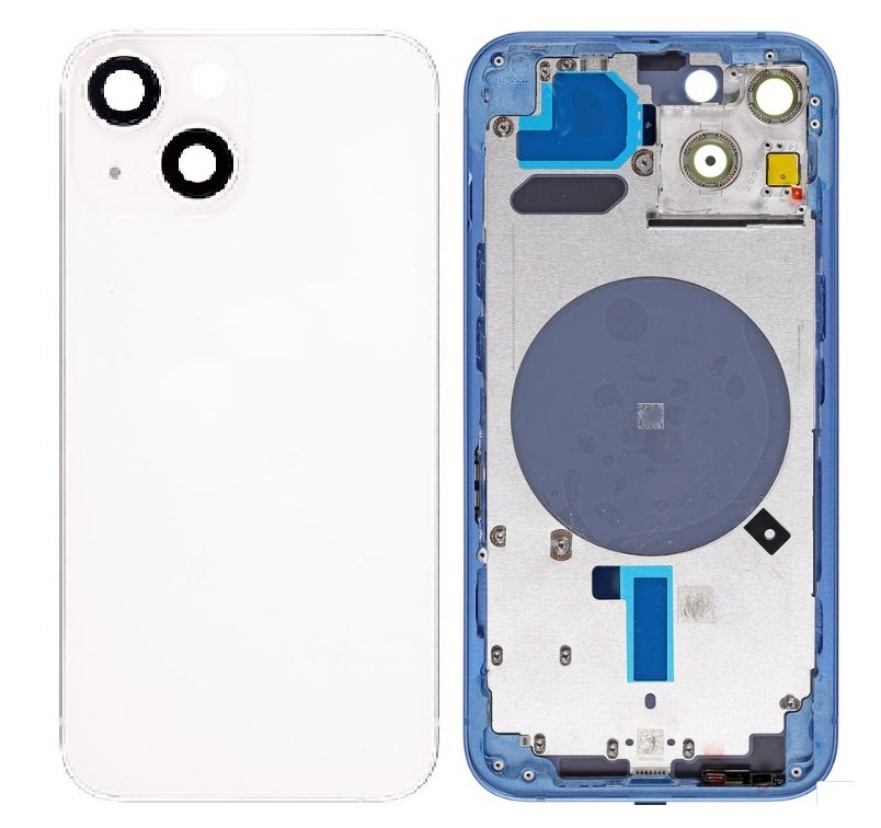 Compatible Replacement for iPhone 13 Housing Body – white, Red & Blue