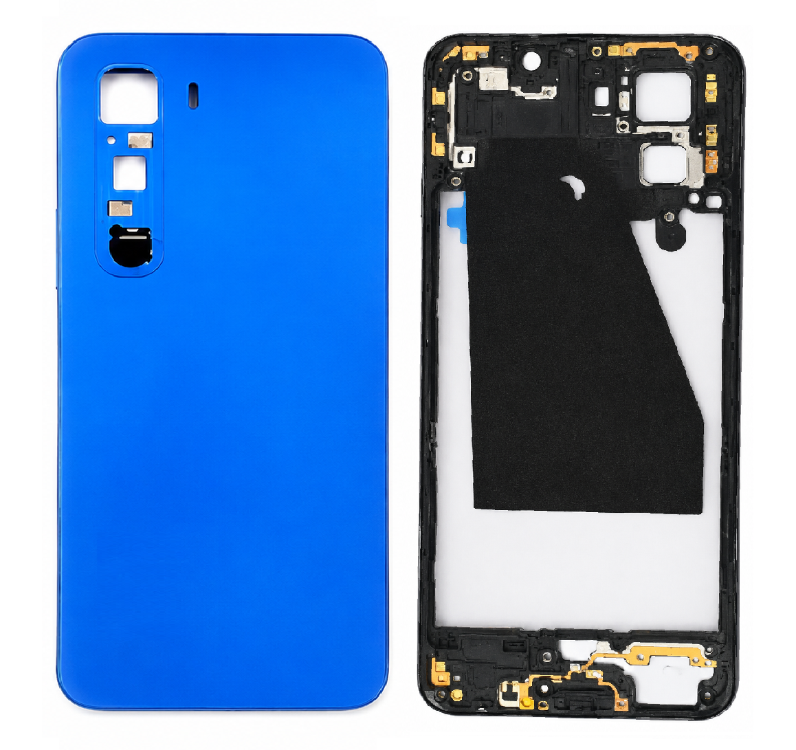 Compatible replacement Infinix Hot 60 5G Full Body Housing Replacement Back Frame Middle Chassis with Side Keys – Blue, Navy Blue & Green