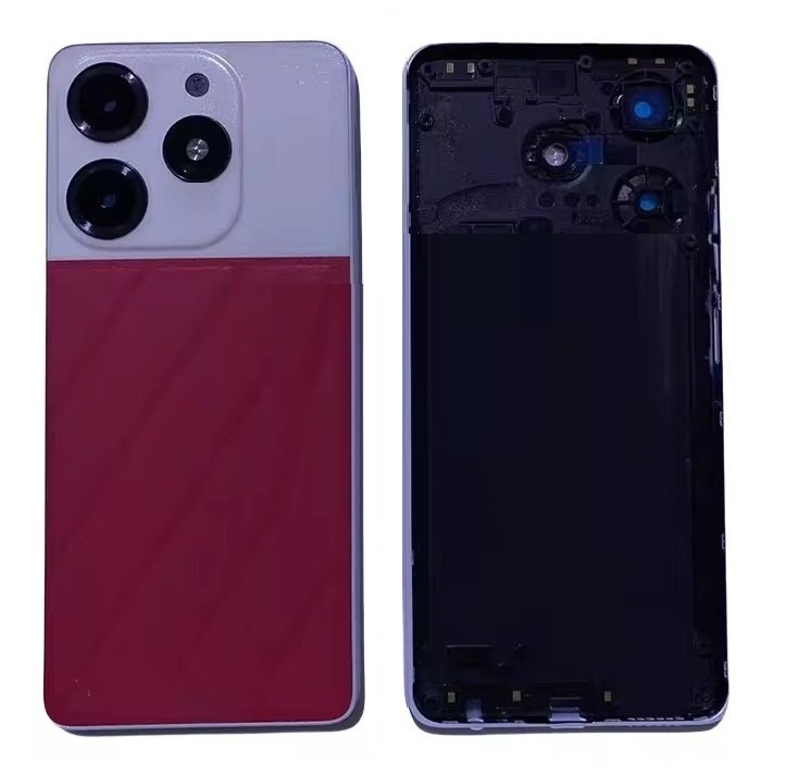 Compatible Replacement for Tecno Spark 10 Pro 4G Full Body Housing Back Frame Middle Chassis with Side Keys – White, Red & Black