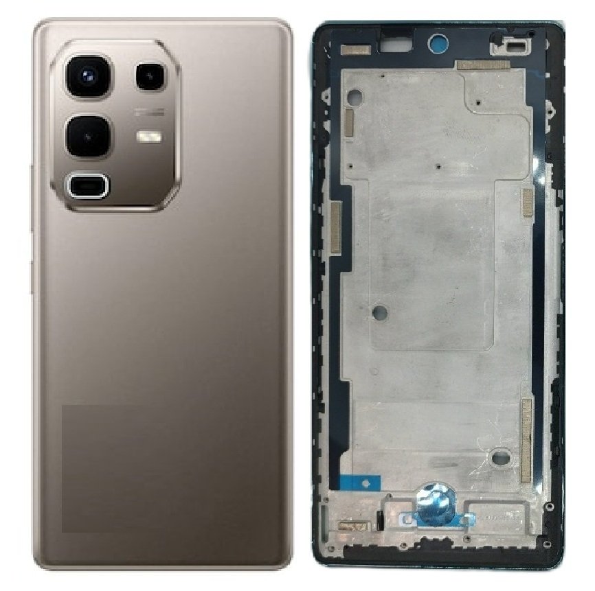 Compatible Replacement for Infinix Note 50S 5G Full Body Housing Back Frame Middle Chassis with Side Keys – Red, Grey & Blue