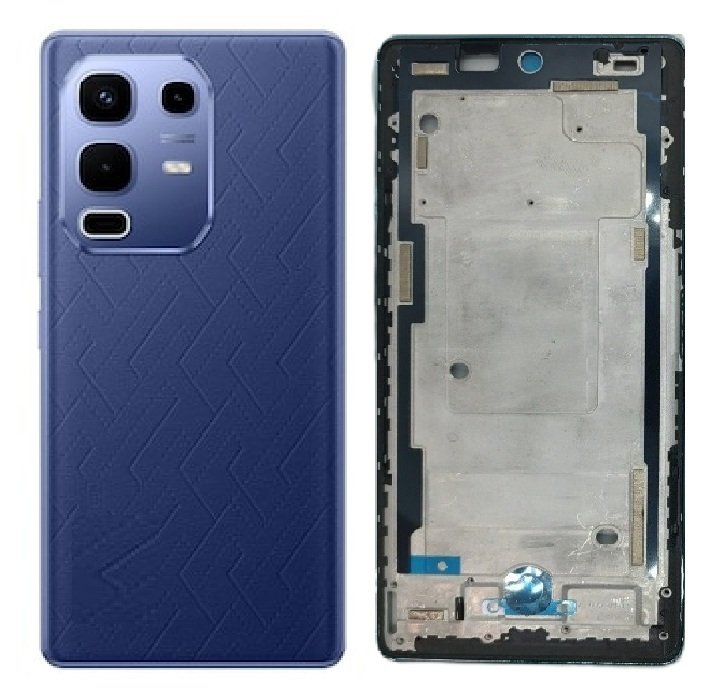Compatible Replacement for Infinix Note 50S 5G Full Body Housing Back Frame Middle Chassis with Side Keys – Red, Grey & Blue