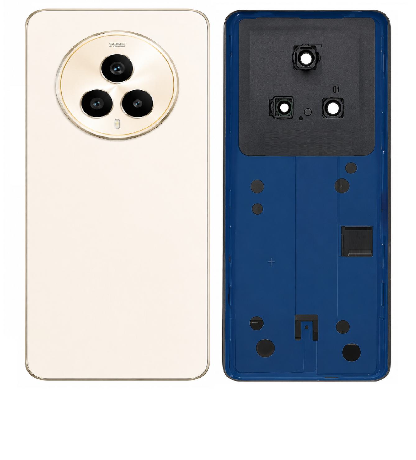 Compatible Replacement for Realme P3 Pro 5G Back Panel Battery Cover – White, Brown & Blue
