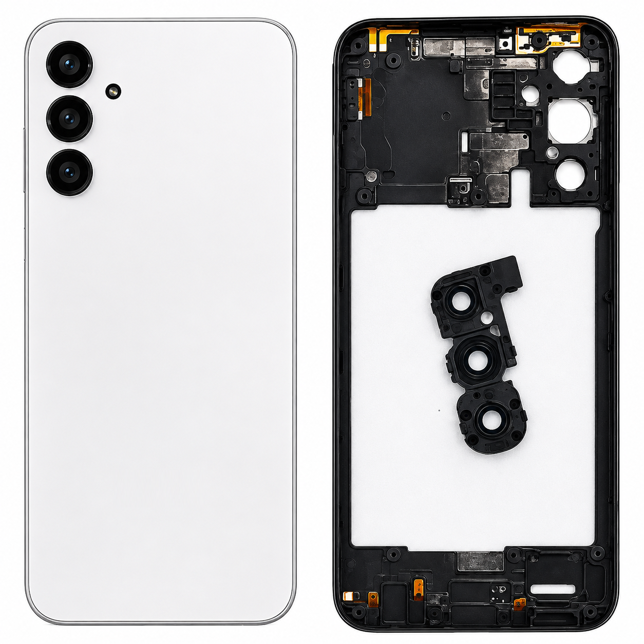 Compatible Replacement for Samsung Galaxy A24 5G Full Body Housing Back Frame Middle Chassis with Side Keys – Black, White & Green