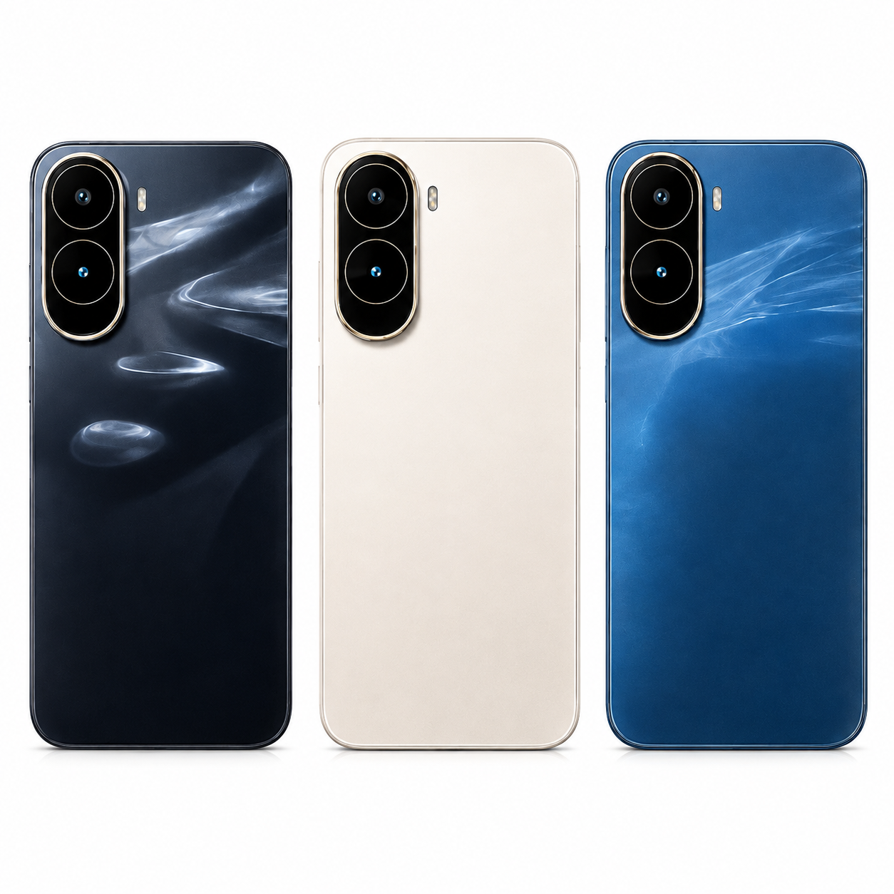 Compatible Replacement for POCO C81 5G Full Body Housing Back Frame Middle Chassis with Side Keys – Black, Blue & Gold